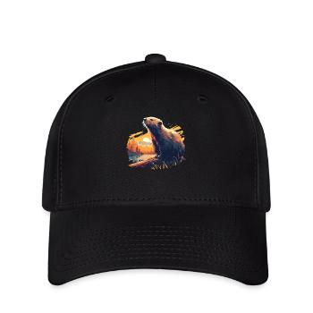 Beaver Biber - Casquette Flexfit - noir - Devant