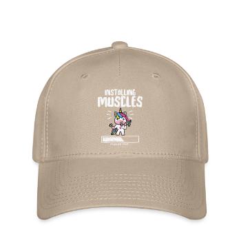 Funny Cute Unicorn Workout Gym Fitness Unicorn - Casquette Flexfit - kaki - Devant