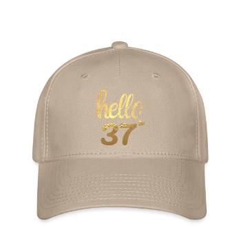 Hello 37 doré - Casquette Flexfit - kaki - Devant