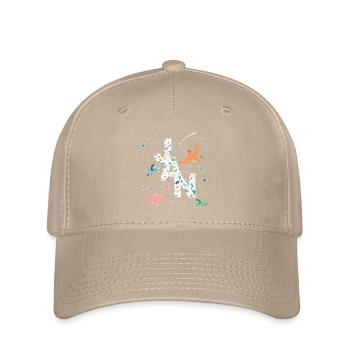JAN - Beautiful boy name with dinosaur - Flexfit Cap - khaki - Front