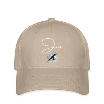 JAN - Beau prénom de garçon avec dinosaure - Casquette Flexfit - kaki - Devant