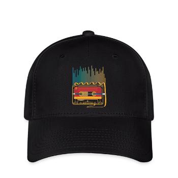 Cassette Crayon Vintage Musique classique - Casquette Flexfit - noir - Devant