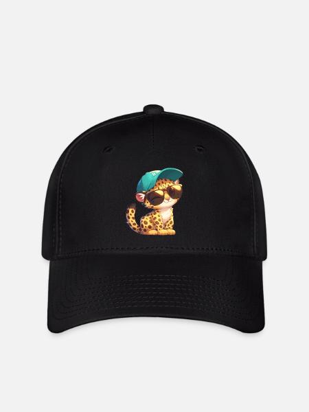 Leoparden Leopard - Flexfit Cap - Schwarz