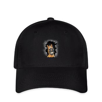 Tête de cheval Cheval Cheval Cheval Etalon - Casquette Flexfit - noir - Devant