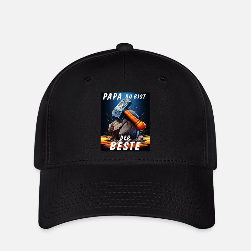 VA-THOR HAMMER PAPA TU ES LE MEILLEUR - Casquette Flexfit - noir