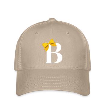 Buchstabe b gelbe Schleife - Flexfit Cap - Khaki - Vorne