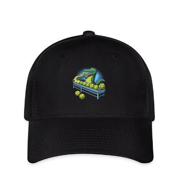 Crocodile Pickleball Factory Funny Pickleball - Flexfit Cap - black - Front
