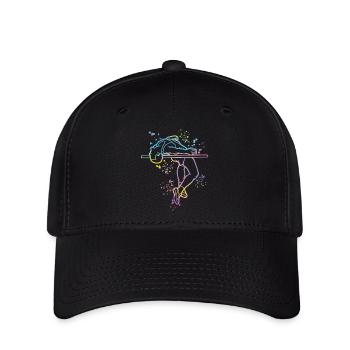 Hochspringer Wasserfarben Hochsprung - Flexfit Cap - Schwarz - Vorne