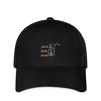 Just Hanging Around Lustiger Hexen Spruch - Flexfit Cap - Schwarz - Vorne