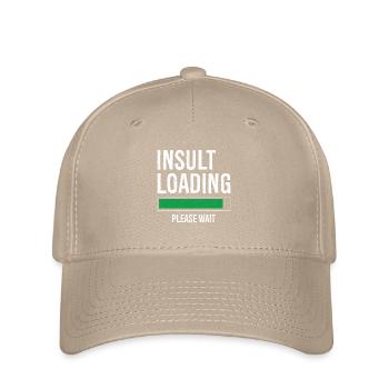 insult loading please wait - Flexfit Cap - khaki - Front