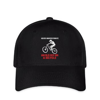 Mountainbike Mountainbiken Mountainbiker - Flexfit Cap - Schwarz - Vorne