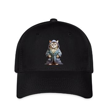 KATZE BADEMANTEL - Flexfit Cap - Schwarz - Vorne