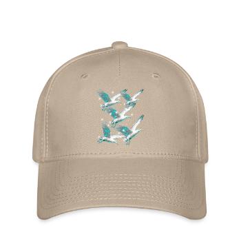 Maritim Möwe Möwen Seevögel - Flexfit Cap - Khaki - Vorne