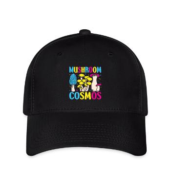 Mushroom Foraging Hunter Mushroom Cosmos - Flexfit Cap - Schwarz - Vorne