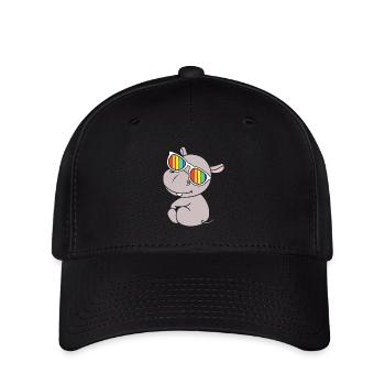 Hippopotamus - Flexfit Cap - black - Front