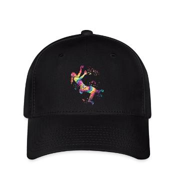 Boulderer Colorsplash Boulder Bouldern - Flexfit Cap - Schwarz - Vorne