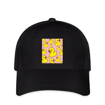 Canards violets - Casquette Flexfit - noir - Devant