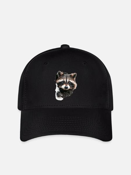 Waschbär - Flexfit Cap - Schwarz