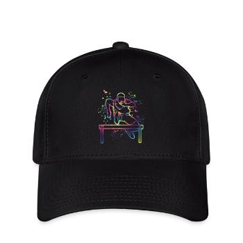 Course de haies Course d’obstacles Courses de haies pour enfants - Casquette Flexfit - noir - Devant