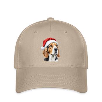 Chien beagle de Noël - Casquette Flexfit - kaki - Devant