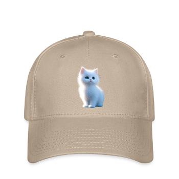 Chat Angora Blanc Chat Angora Chats Angora Mignons - Casquette Flexfit - kaki - Devant
