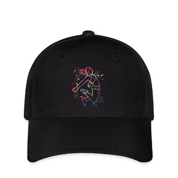 Weitspringer Weitspringen Kinder Weitsprung - Flexfit Cap - Schwarz - Vorne