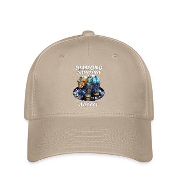 DIAMANTEN ELEFANT DIAMOND PAINTING ARTIST - Flexfit Cap - Khaki - Vorne