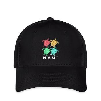 Maui Hawaii Hawaiian - Flexfit Cap - Schwarz - Vorne