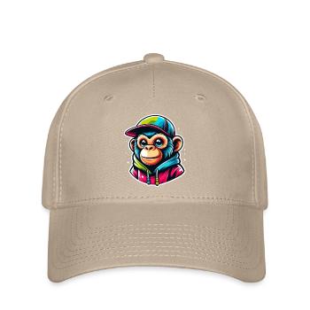Casquette à capuche Monkey - Casquette Flexfit - kaki - Devant