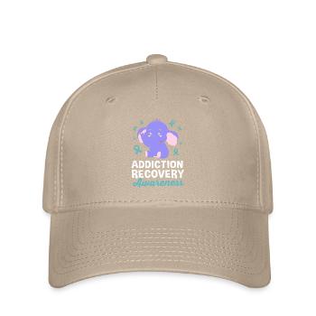 Drogenfrei Sucht Süchtig - Flexfit Cap - Khaki - Vorne