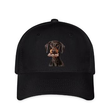 Dobermann - Flexfit Cap - Schwarz - Vorne