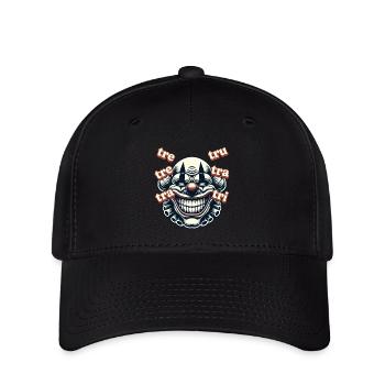 Clown effrayant avec tre-tre-tra-tru Internet Meme - Casquette Flexfit - noir - Devant