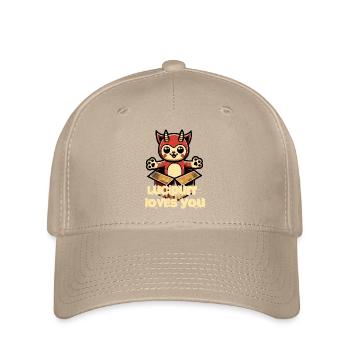 Luci Puff Liebt Dich Dämonisches Plüschtier - Flexfit Cap - Khaki - Vorne