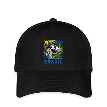 Brésil Brésil Maillot brésilien Rio de Janeiro - Casquette Flexfit - noir - Devant