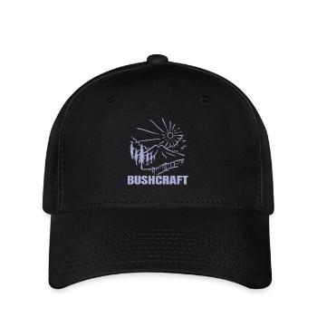 Bushcraft - Génie du bush avec ruse - Casquette Flexfit - noir - Devant