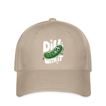 Gurke Essiggurke Gewürzgurke Essen Dill - Flexfit Cap - Khaki - Vorne