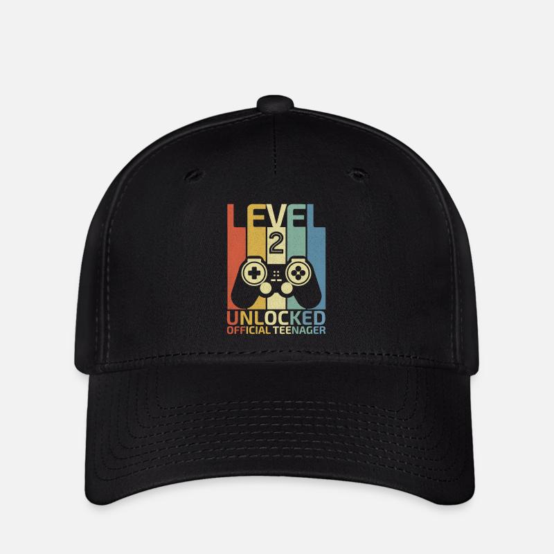 Level 2 Unlocked official teenager - Flexfit Cap - black