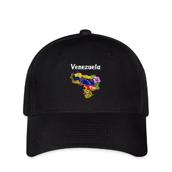 Carte du Venezuela - Casquette Flexfit - noir - Devant