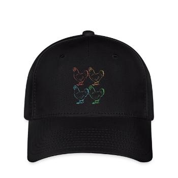 Chicken Poultry - Flexfit Cap - black - Front