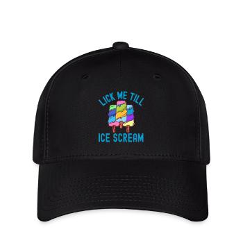 , bis ich frostige Sahne schreie - Flexfit Cap - Schwarz - Vorne