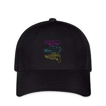 Pistolet à eau - Casquette Flexfit - noir - Devant