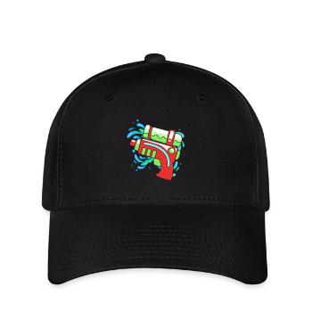 Pistolet à eau - Casquette Flexfit - noir - Devant