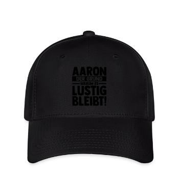 First name Aaron - Flexfit Cap - black - Front