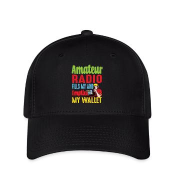 Amateur Empties My Wallet Ham Radio - Flexfit Cap - black - Front
