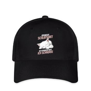Official Sleep Shirt - Kitten Slumbers Sweetly - Flexfit Cap - black - Front