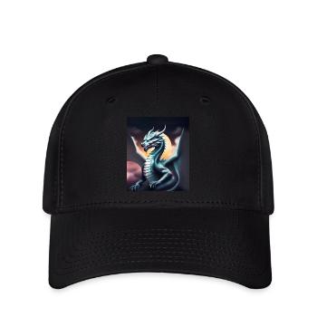 Grauer Drache - Flexfit Cap - Schwarz - Vorne