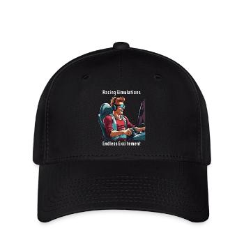 Racing Simulations, Endless Excitement - Flexfit Cap - black - Front