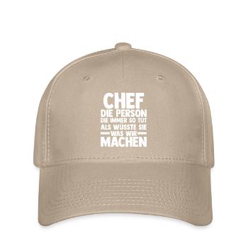 Teamleiter Chef Abschied - Flexfit Cap - Khaki - Vorne