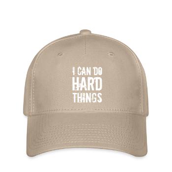 I can do hard things - Flexfit Cap - Khaki - Vorne