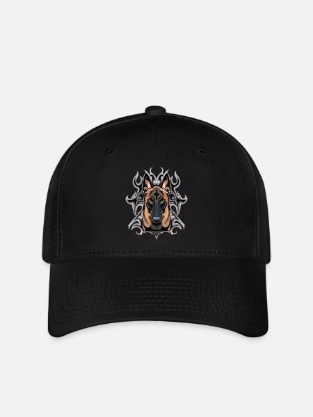 Dunkler Malinois - Flexfit Cap - Schwarz
